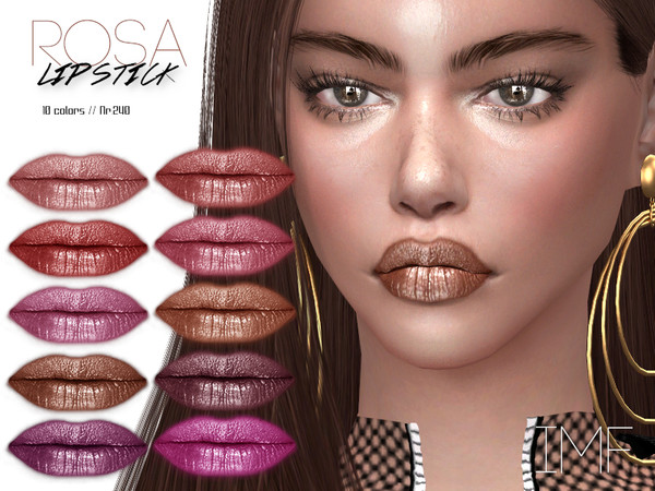 Sims 4 IMF Rosa Lipstick N.240 by IzzieMcFire at TSR