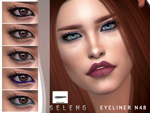 Sims 4 Eyeliner N48 by Seleng at TSR