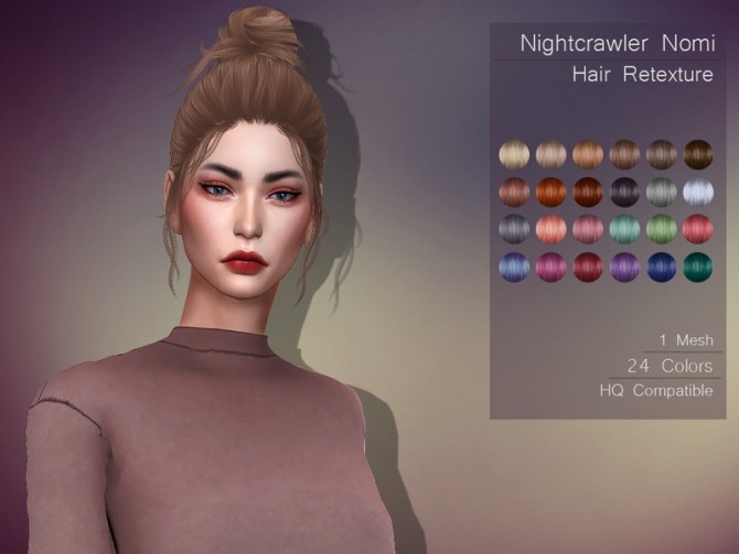 Sims 4 LMCS Nightcrawler Nomi Hair Retexture by Lisaminicatsims at TSR