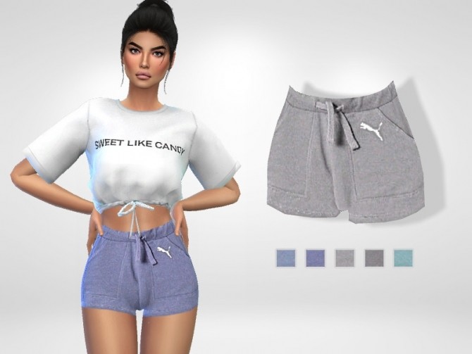 Sims 4 Cotton Shorts by Puresim at TSR