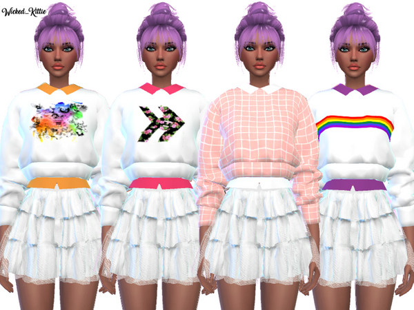 Sims 4 Cute Trendy Sweaters by Wicked Kittie at TSR