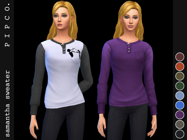 Sims 4 Samantha sweater by Pipco at TSR