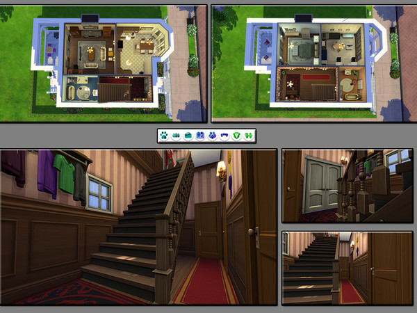 Sims 4 MB Vintage Rose townhouse by matomibotaki at TSR