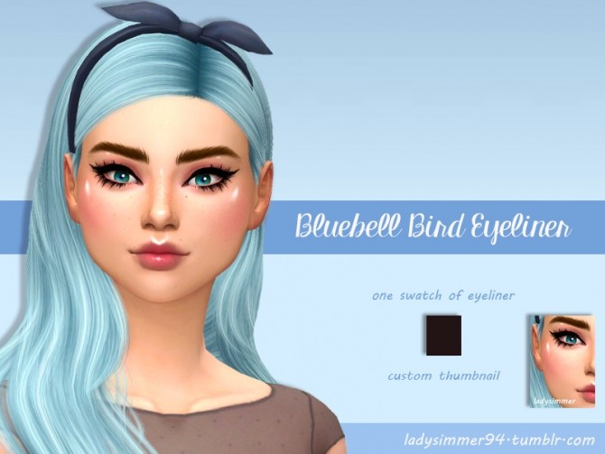 Sims 4 Bluebell Bird Eyeliner by LadySimmer94 at TSR