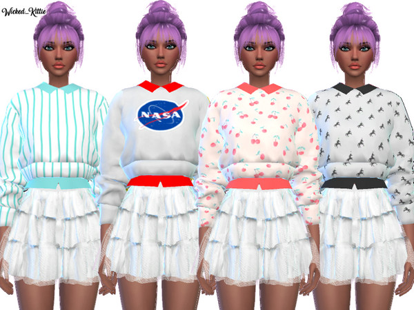 Sims 4 Cute Trendy Sweaters by Wicked Kittie at TSR