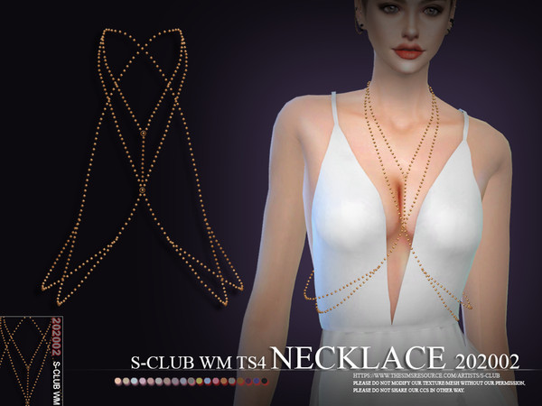 Sims 4 Necklace 202002 by S Club WM at TSR