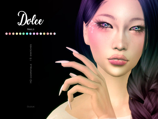 Sims 4 Dolce Nails by Suzue at TSR