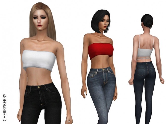 Sims 4 Classic Skinny Jeans by CherryBerrySim at TSR