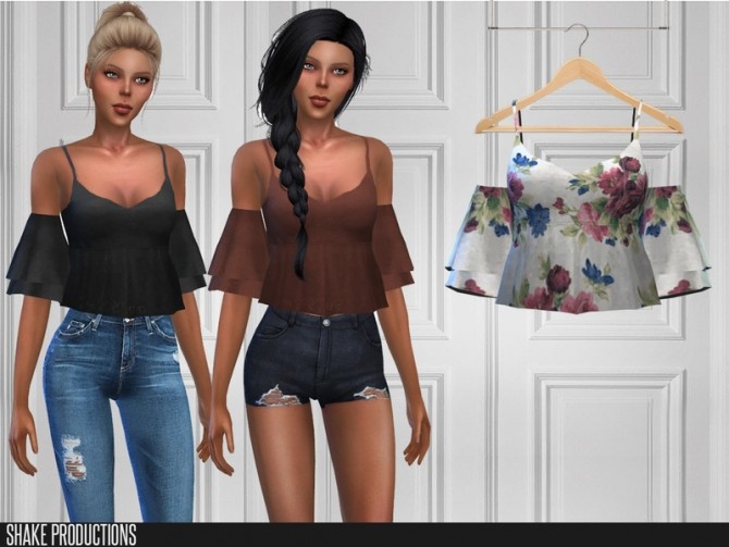 Sims 4 382 Blouse by ShakeProductions at TSR