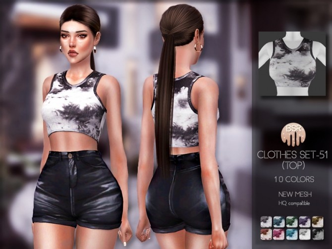Sims 4 Clothes SET 51 (TOP) BD198 by busra tr at TSR