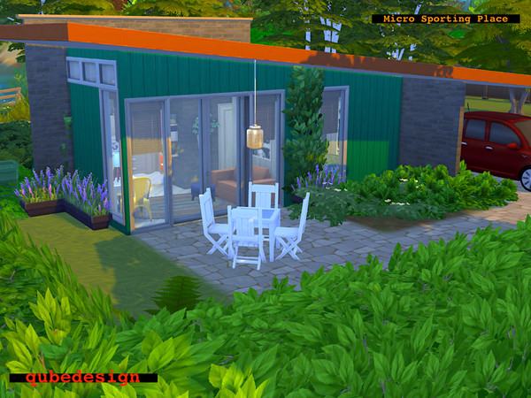 Sims 4 Sporting Place Micro Home by QubeDesign at TSR