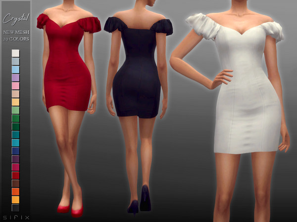 Sims 4 Crystal Dress by Sifix at TSR