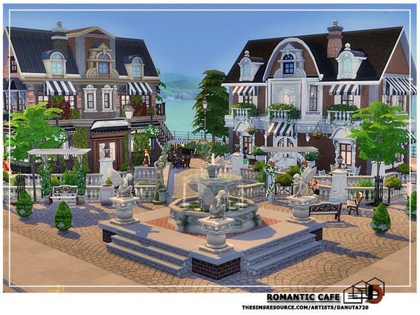Sims 4 Romantic Cafe by Danuta720 at TSR