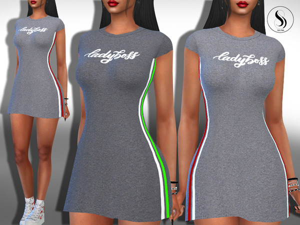 Sims 4 Female Grey Melange Sport Dresses by Saliwa at TSR