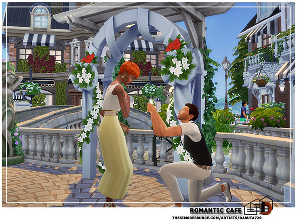 Sims 4 Romantic Cafe by Danuta720 at TSR