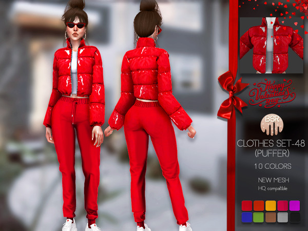 Sims 4 Clothes SET 48 PUFFER BD184 by busra tr at TSR