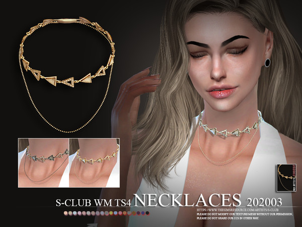 Sims 4 Necklace 202003 by S Club WM at TSR