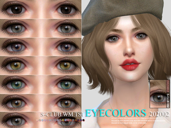 Sims 4 Eyecolors 202002 by S Club WM at TSR