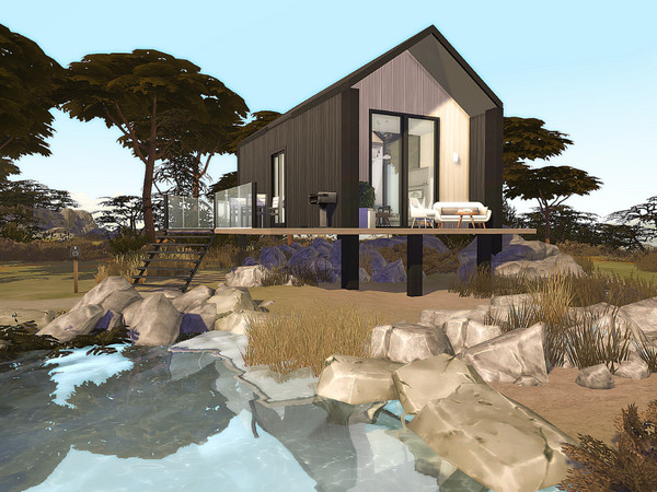 Sims 4 Scandinavian Tiny House by Sarina Sims at TSR