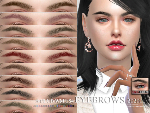 Sims 4 Eyebrows 202001 by S Club WM at TSR