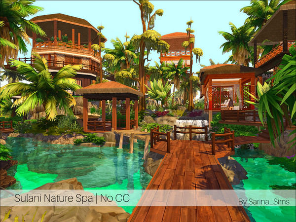 Sims 4 Sulani Nature Spa by Sarina Sims at TSR