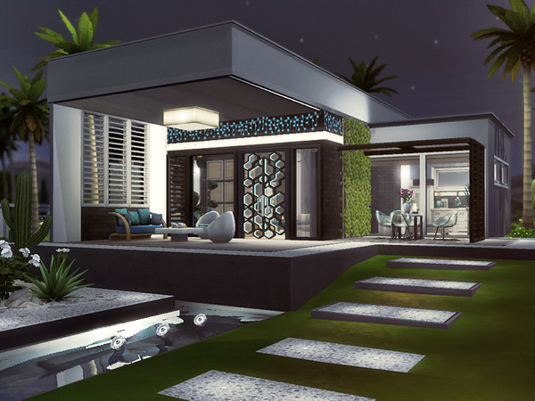 Sims 4 Liis contemporary house by Rirann at TSR