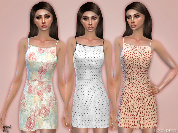 Sims 4 Coco Dress by Black Lily at TSR
