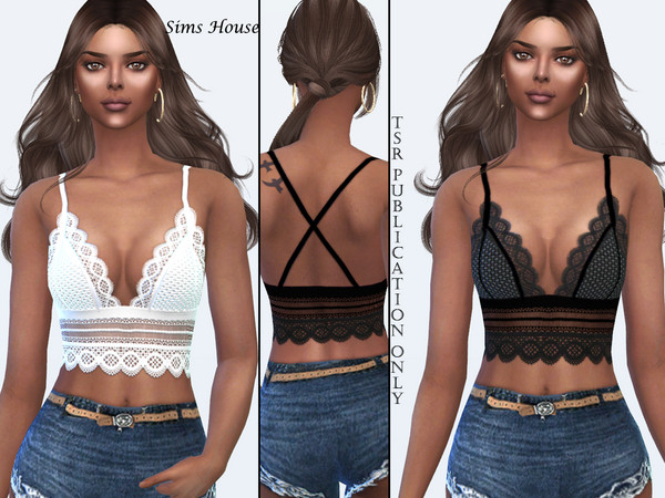 Sims 4 Bralette Angelina by Sims House at TSR