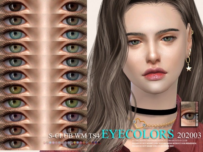 Sims 4 Eyecolors 202003 by S Club WM at TSR