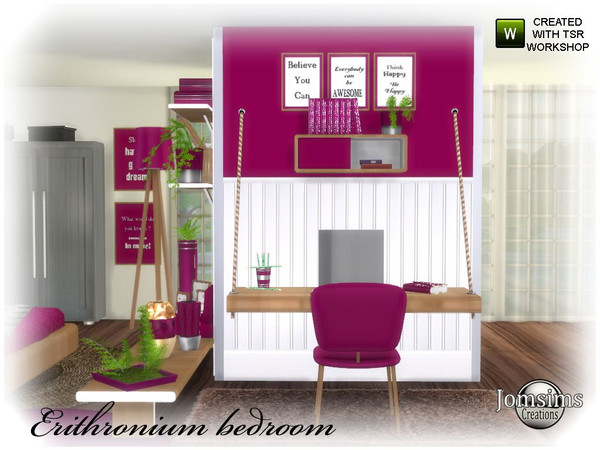 Sims 4 Erithronium bedroom part 3 by jomsims at TSR