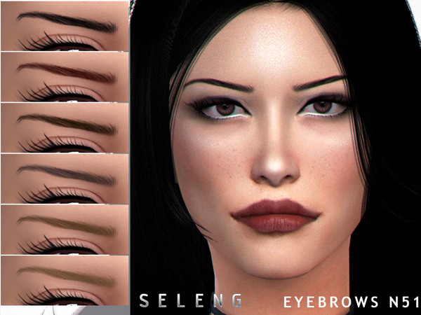 Sims 4 Eyebrows N51 by Seleng at TSR
