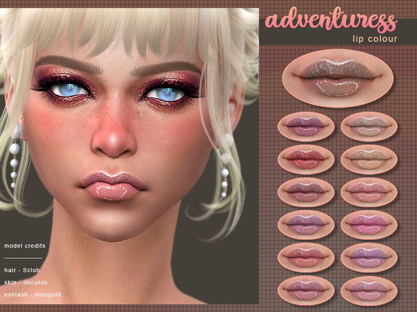 Sims 4 Adventuress Lip Colour by Screaming Mustard at TSR