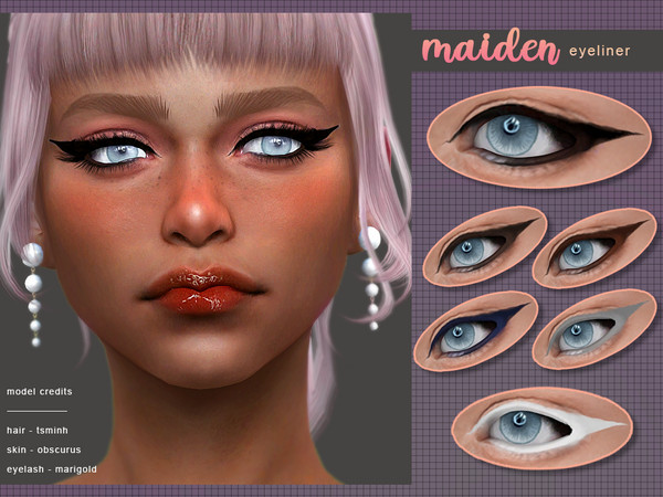 Sims 4 Maiden Eyeliner by Screaming Mustard at TSR