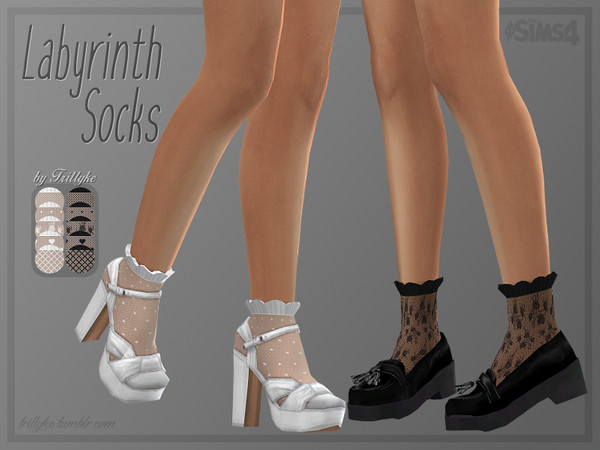Sims 4 Labyrinth Socks by Trillyke at TSR