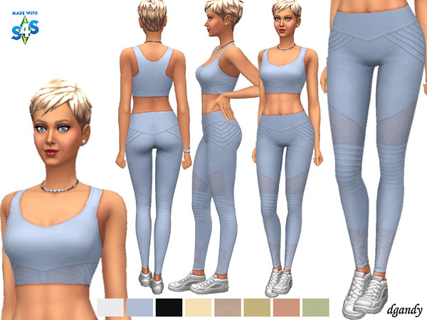 Sims 4 Set Top and Leggings by dgandy at TSR