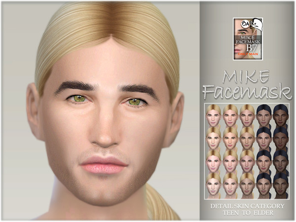 Sims 4 Mike facemask by BAkalia at TSR