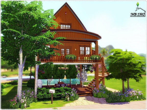 Sims 4 Wooden Cabin NB1392 by nobody1392 at TSR