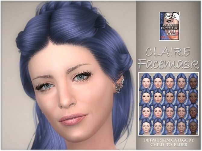 Sims 4 Claire facemask by BAkalia at TSR