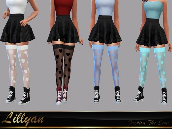 Sims 4 Mary love socks by LYLLYAN at TSR