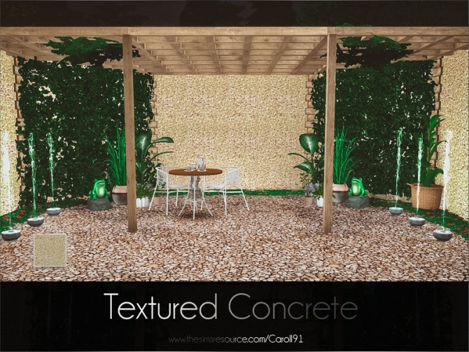 Sims 4 Textured Concrete by Caroll91 at TSR