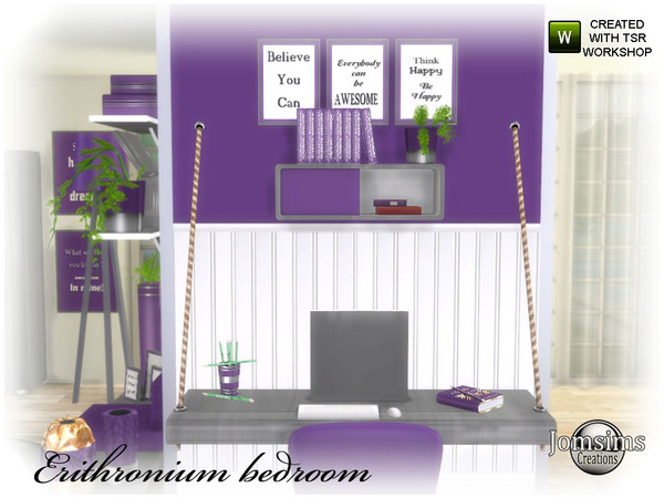 Sims 4 Erithronium bedroom part 3 by jomsims at TSR