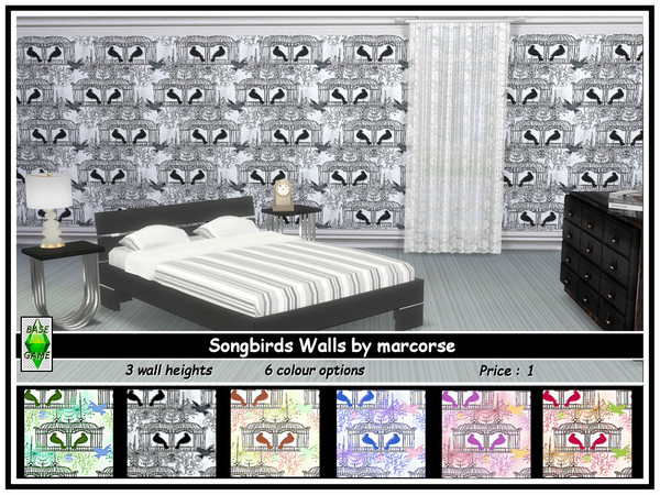Sims 4 Songbirds Walls by marcorse at TSR