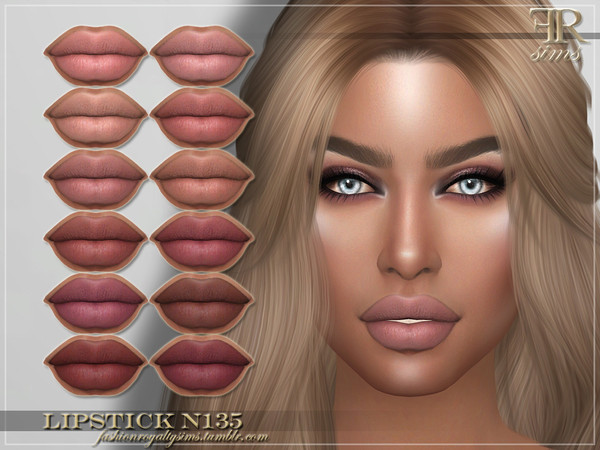 Sims 4 FRS Lipstick N135 by FashionRoyaltySims at TSR