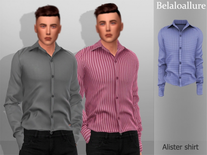 Belaloallure Alister shirt by belal1997 at TSR » Sims 4 Updates