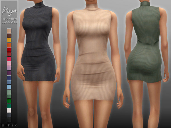Sims 4 Kaya Dress by Sifix at TSR