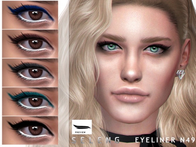 Sims 4 Eyeliner N49 by Seleng at TSR