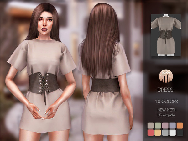 Sims 4 Dress BD191 by busra tr at TSR