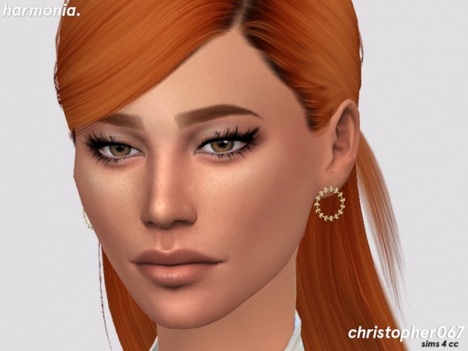 Sims 4 Harmonia Earrings by Christopher067 at TSR