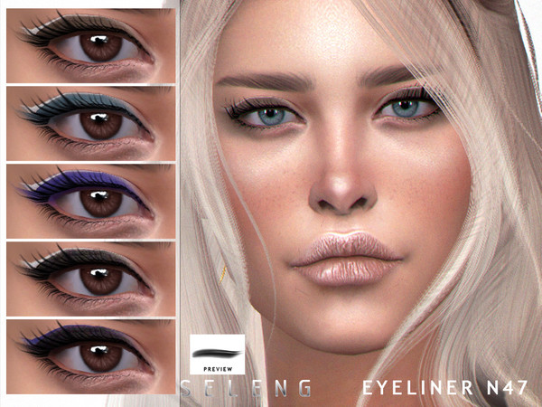 Sims 4 Eyeliner N47 by Seleng at TSR
