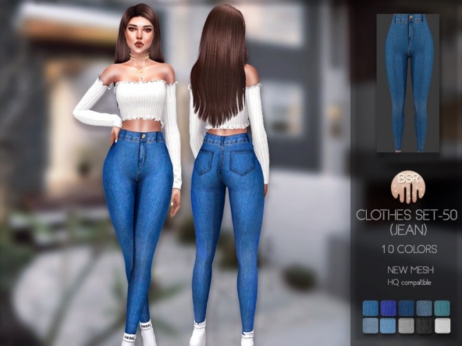 Sims 4 Clothes SET 50 (JEANS) BD193 by busra tr at TSR